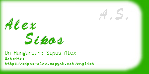 alex sipos business card